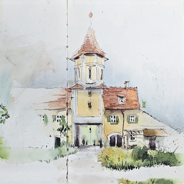 Sketchen_locker zeichnen und kolorieren mit Aquarell